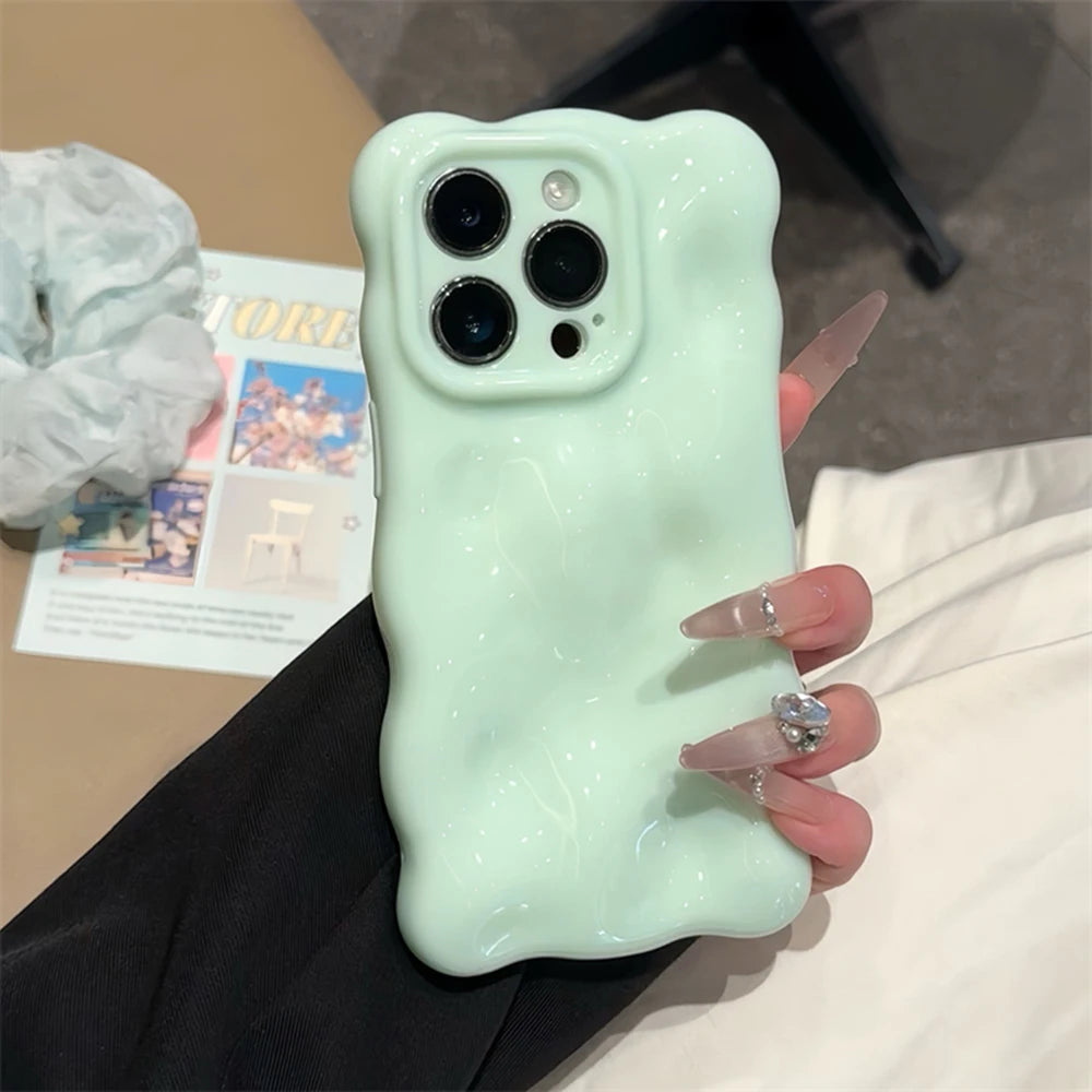 Soft Silicone Candy Cloud Wave Pattern Phone Cases