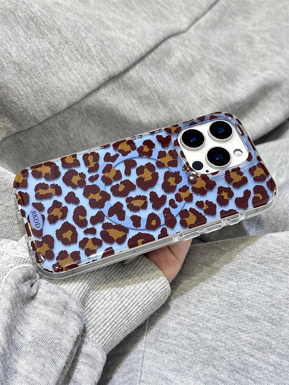 3D Luxury Leopard Magsafe Grip Tok Phone Case
