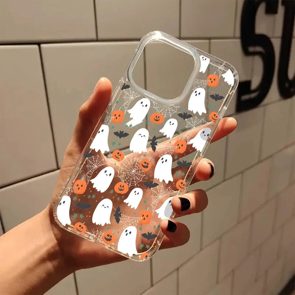 Spooky Pumpkin Transparent Phone Case Phone