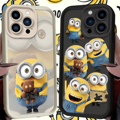 Cartoon Minions Silicone iPhone Case