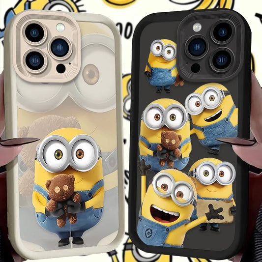 Cartoon Minions Silicone iPhone Case