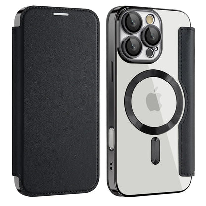 Transparent Flip Leather Wallet Phone Case