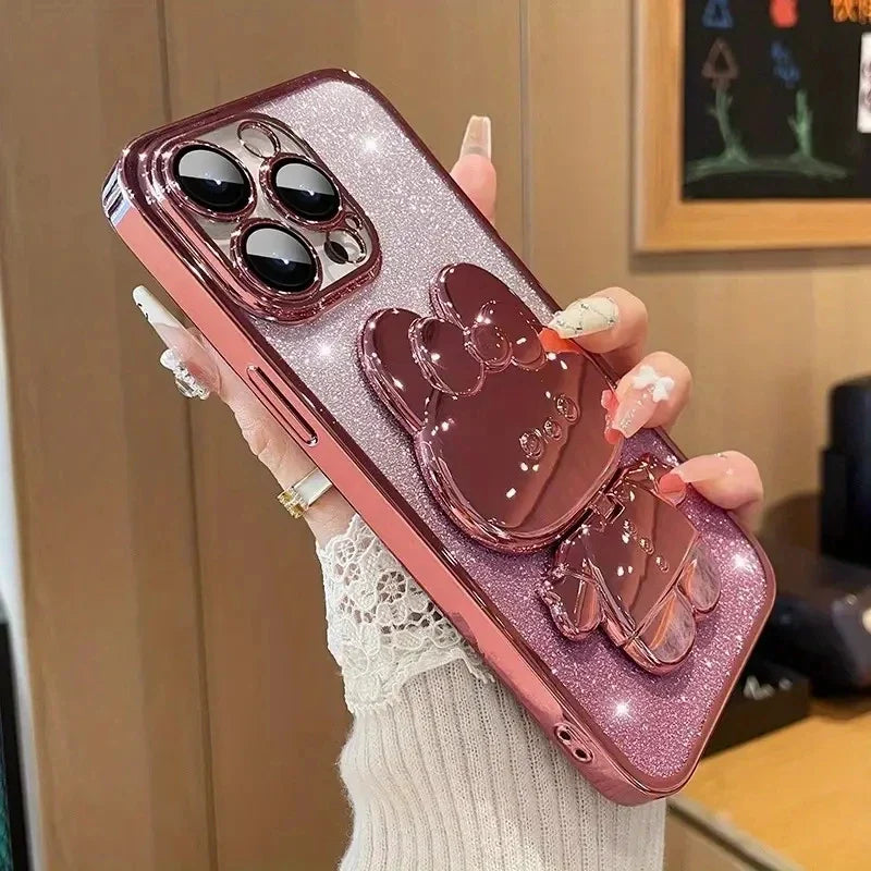 Quicksand Glitter Magnetic Stand iPhone Case