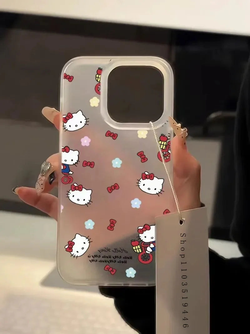 Hello Kitty Bicyle Red Bow Strap Bicyle Phone Case