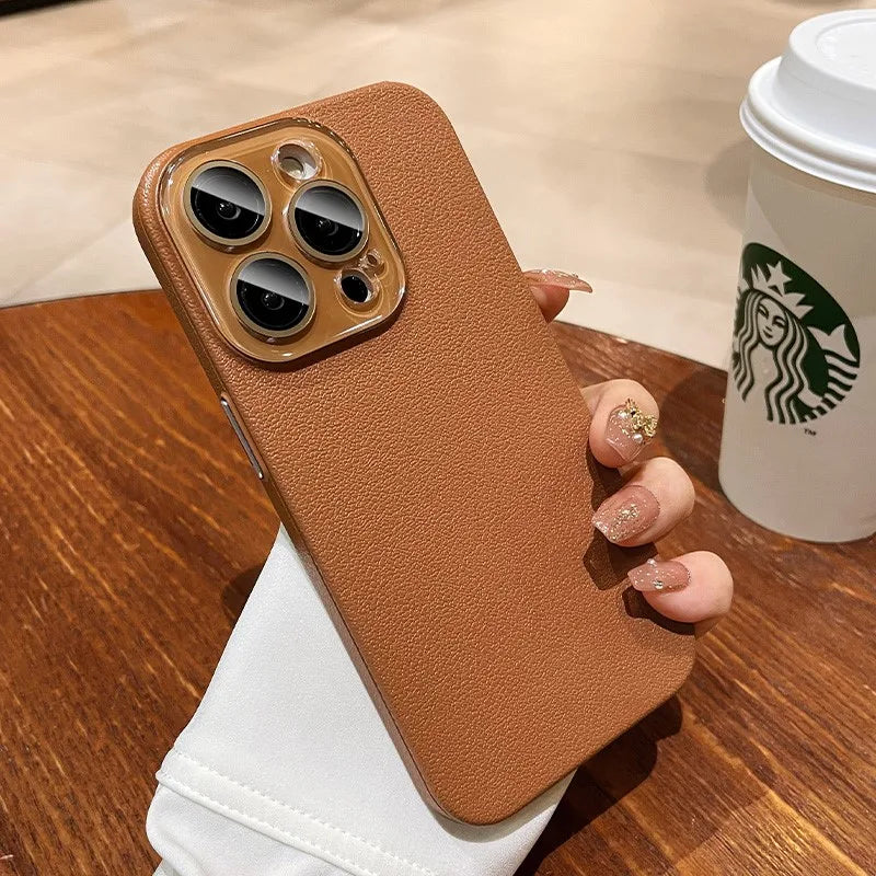 Luxury Leather Texture Silicone Phone Case New