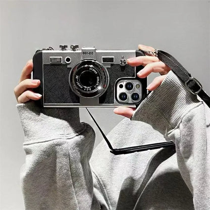 Retro Camera Crossbody Phone Case for iPhone