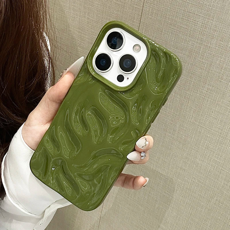 Ins 3D Rose Meteorite Pattern Texture Phone Case