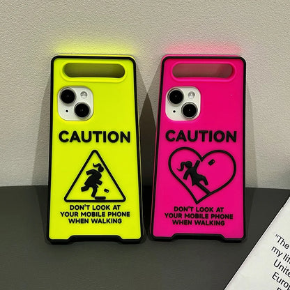 Funny Fashion Stop Sign Luminous Silicone Phone Case