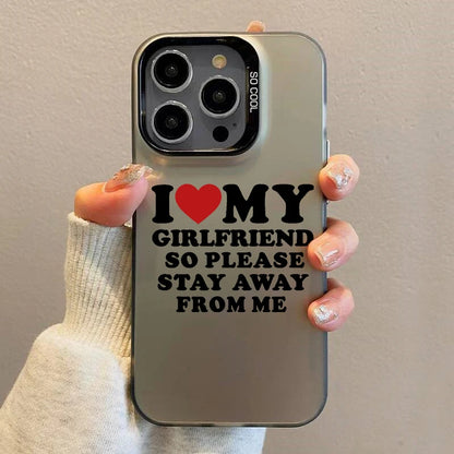 Hot I Love My Boyfriend Girlfriend Couple Phone Case