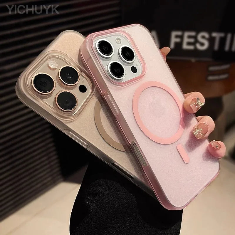 Matte Magnetic Wireless Charge Phone Case