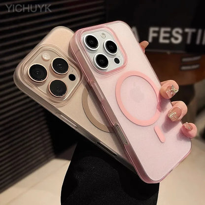 Matte Magnetic Wireless Charge Phone Case