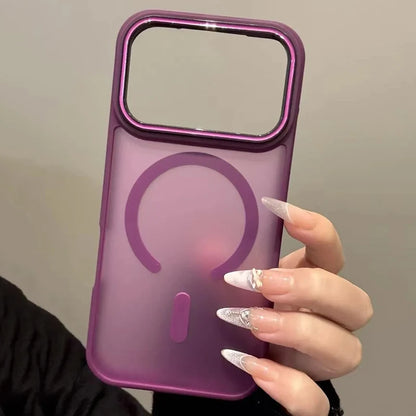 Luxury Matte Translucent For Magsafe Wireless Charge Phone Case