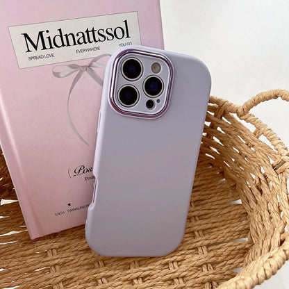 Candy Color Oval Matte Soft Silicone Protective Phone Case