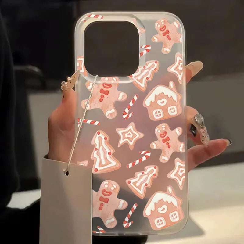 Winter Christmas Graphic Print Clear Phone Case