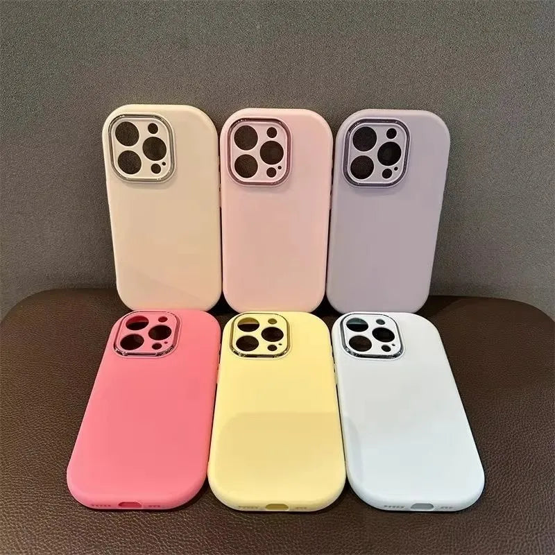 Luxury Cute Soft Silicone Candy Color Phone Case