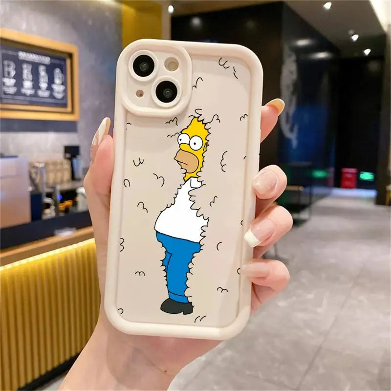 The Simpsons Cartoon Silicone Phone Case