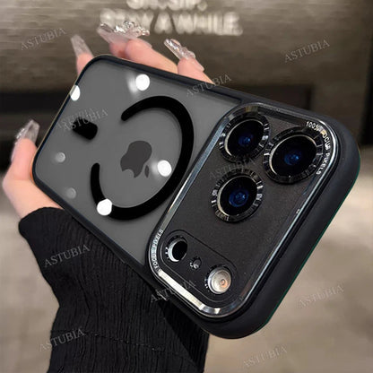Luxury Magnetic Metal Lens Bumper Protection Phone Case New