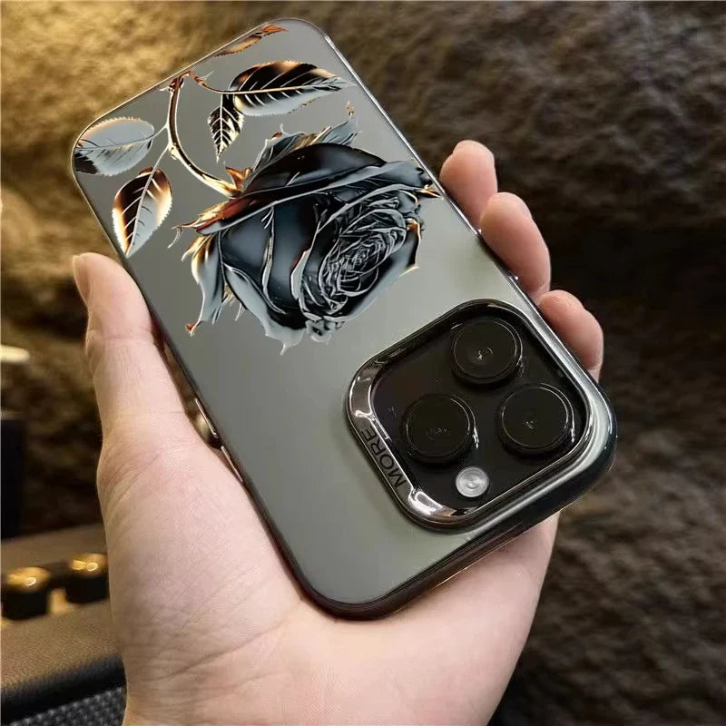 Black Gold Rose Phone Case