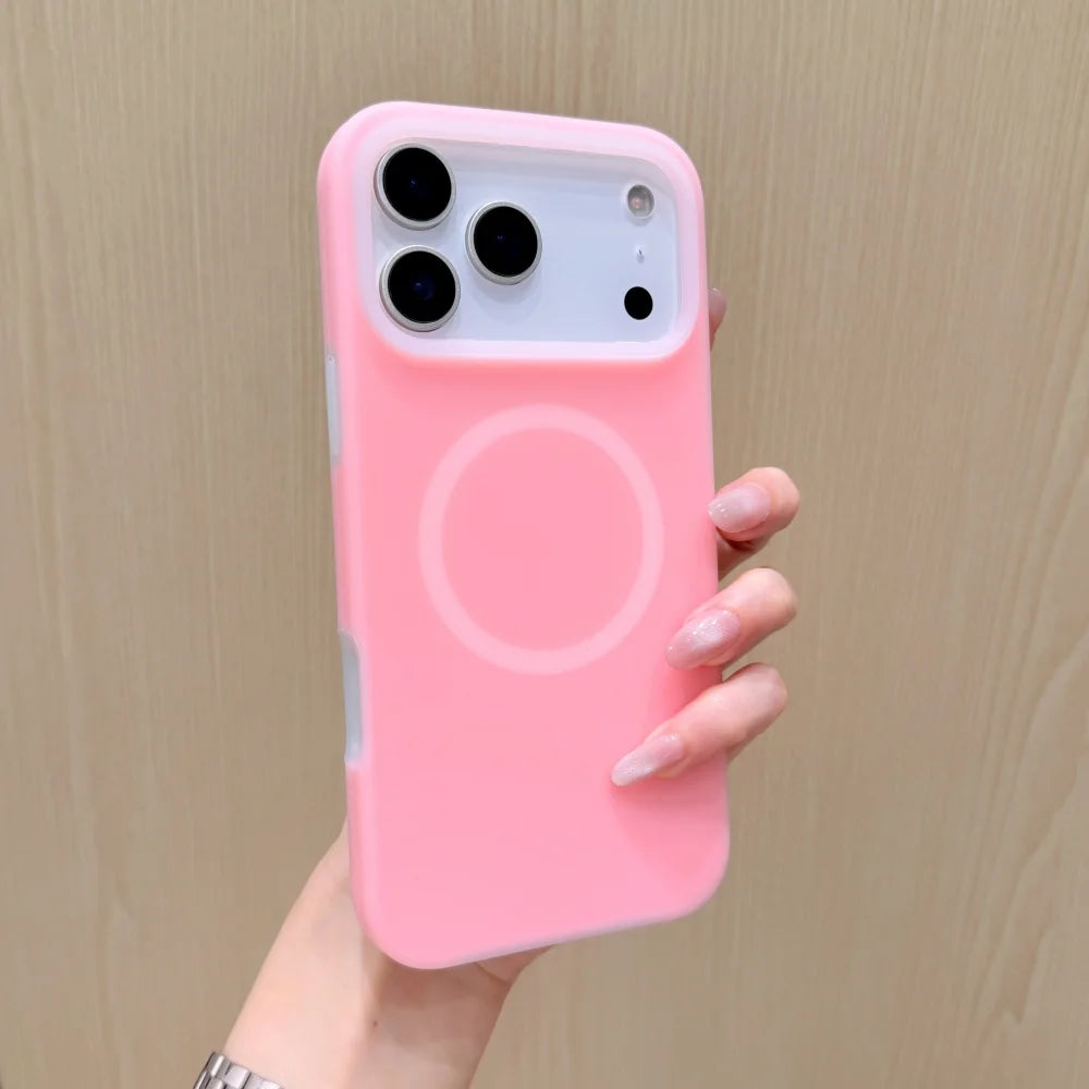 Candy Color Soft Jelly Liquid Silicone For Magsafe Magnetic Wireless Charge Phone Case