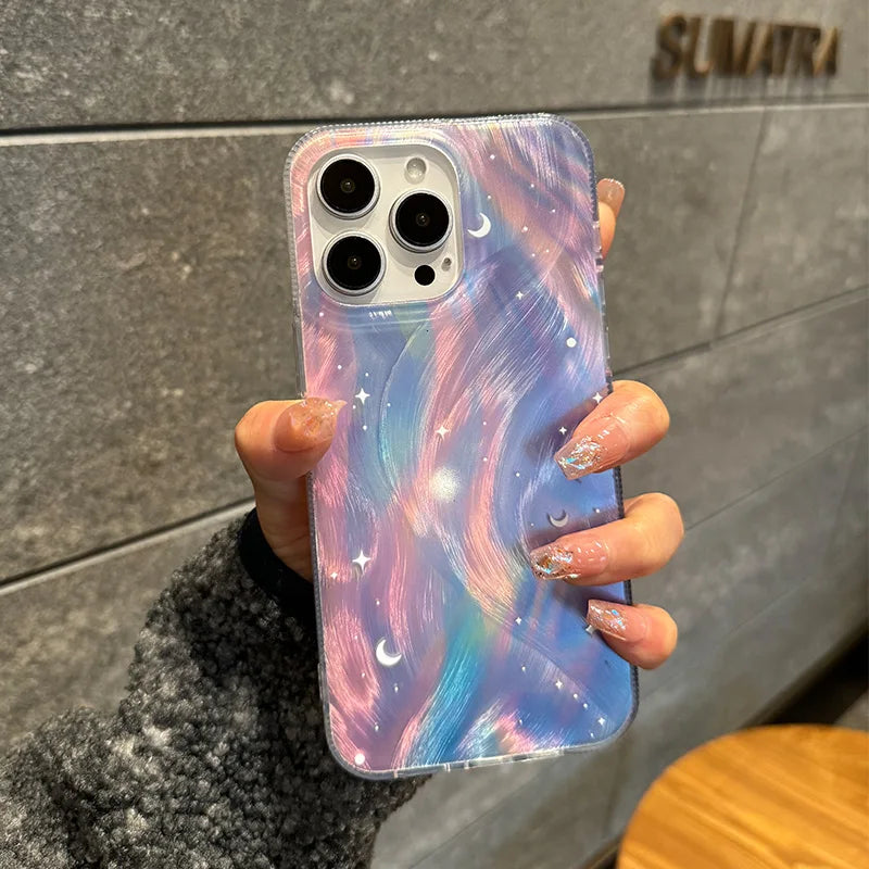 Fashion Bling Glitter Starry Butterfly Gradient Phone Case