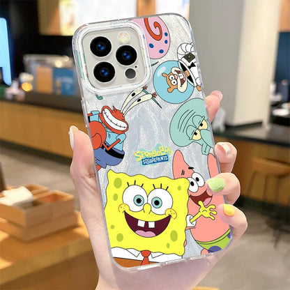 SpongeBob Laser Reflective Phone Case for iPhone