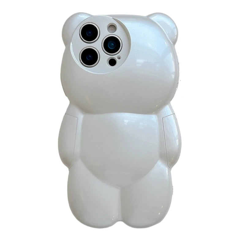 Ins Cute Macron 3D Bear Shockproof Phone Case