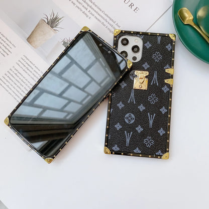 Luxury Retro Leather Ring Holder Phone Case for iPhone