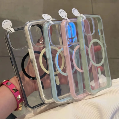 Luxury Transparent Frame Magsafe Phone Case
