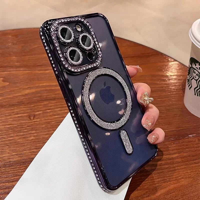 New Fashion Glitter Diamond Transparent Case