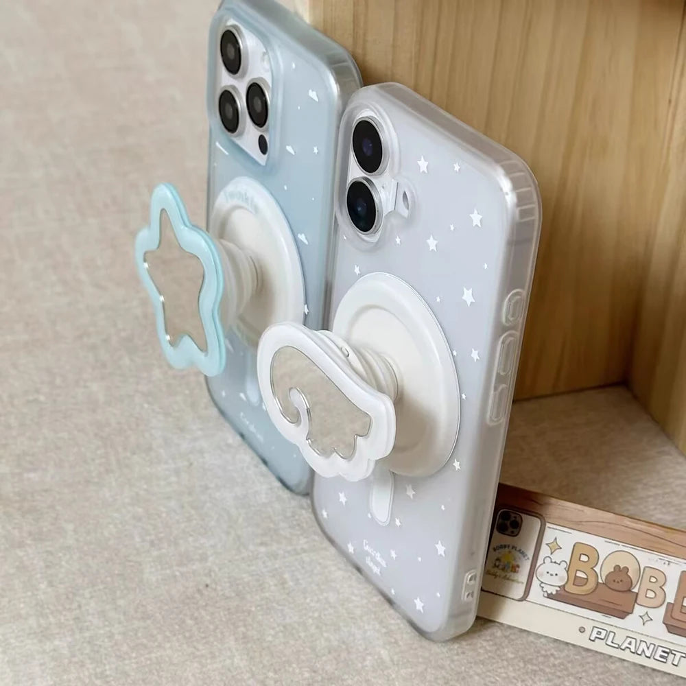 Cute Angel Wings Magnetic Stand Holder Tok Phone Cases