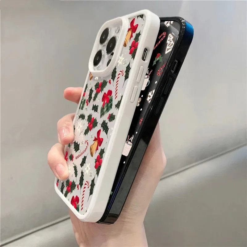 Cartoon Christmas Gift Theme Clear Phone Case