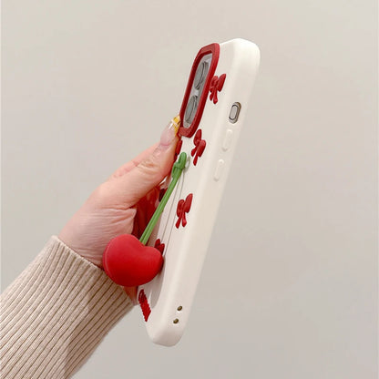 Ins 3D Cherry Soft Silicone Phone Case