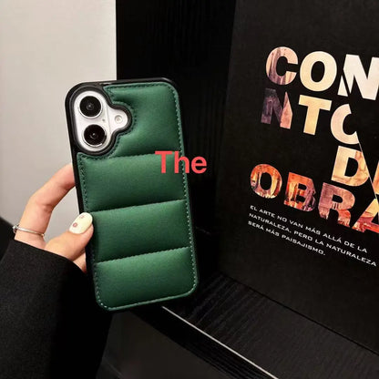 Luxury Down Jacket Puffer Solid Color Phone Case