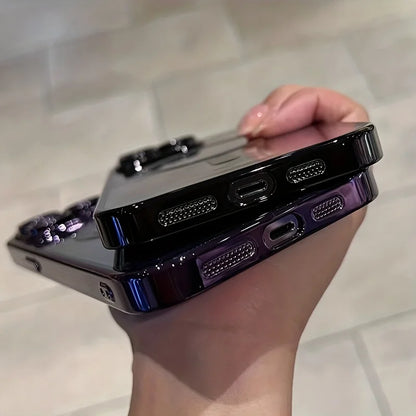 Luxury Magnetic For Magsafe Wireless Charge Plating Clear Phone Case