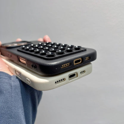 Luxury 3D Suction Cup Airbag Litchi Pattern Phone Case