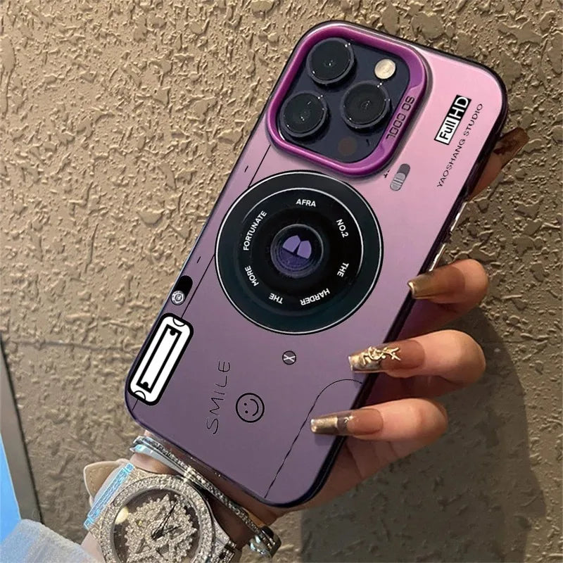 Retro Recording Device Printed Shockproof Matte Phone Case