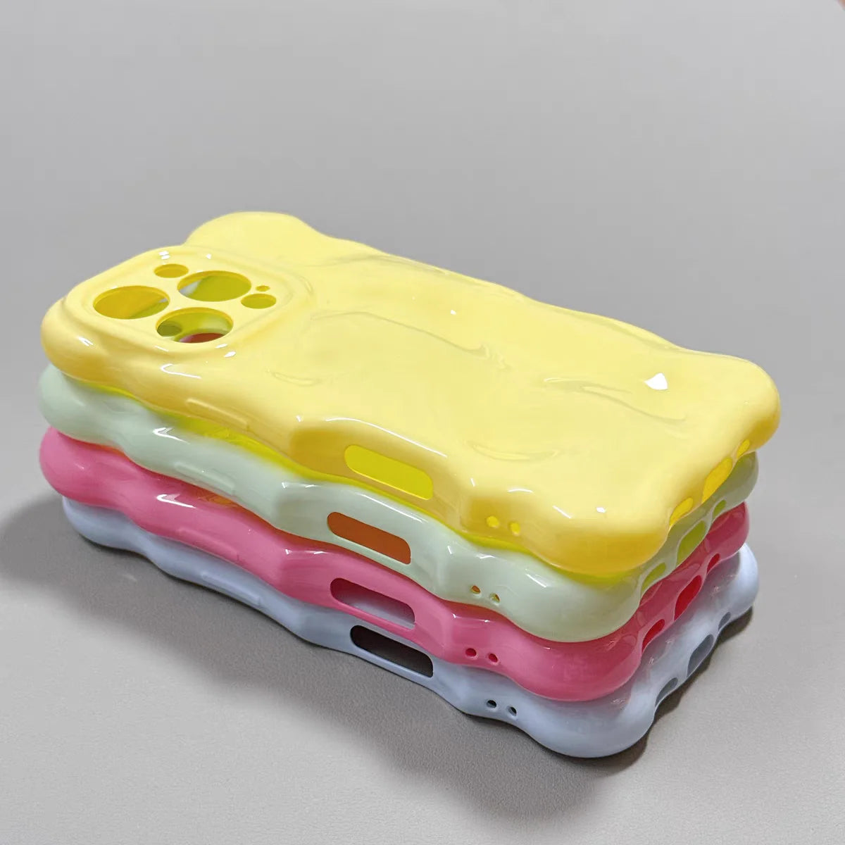 Fashion Meteorite Wave Bubble Silicone Phone Case