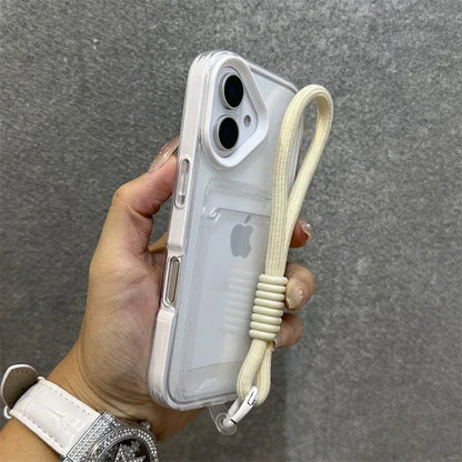 Luxury Card Slot Bag Clear With lanyard Phone Case