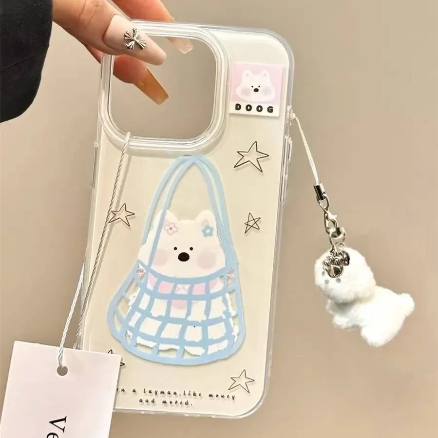 Cute West Highland White Terrier Simple Girl Heart Cartoon Phone Case