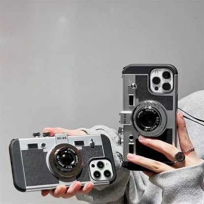 Retro Camera Crossbody Phone Case for iPhone