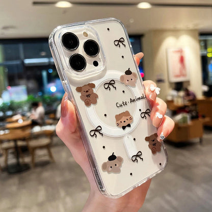 Cute Cat For Magsafe Wireless Charger Phone Case