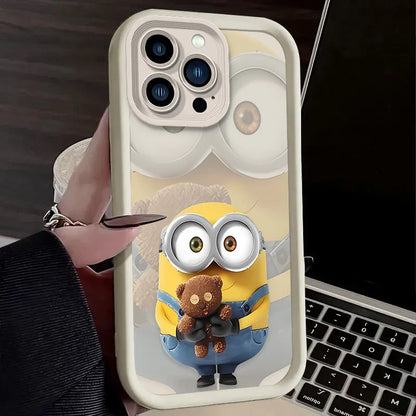 Cartoon Minions Silicone iPhone Case