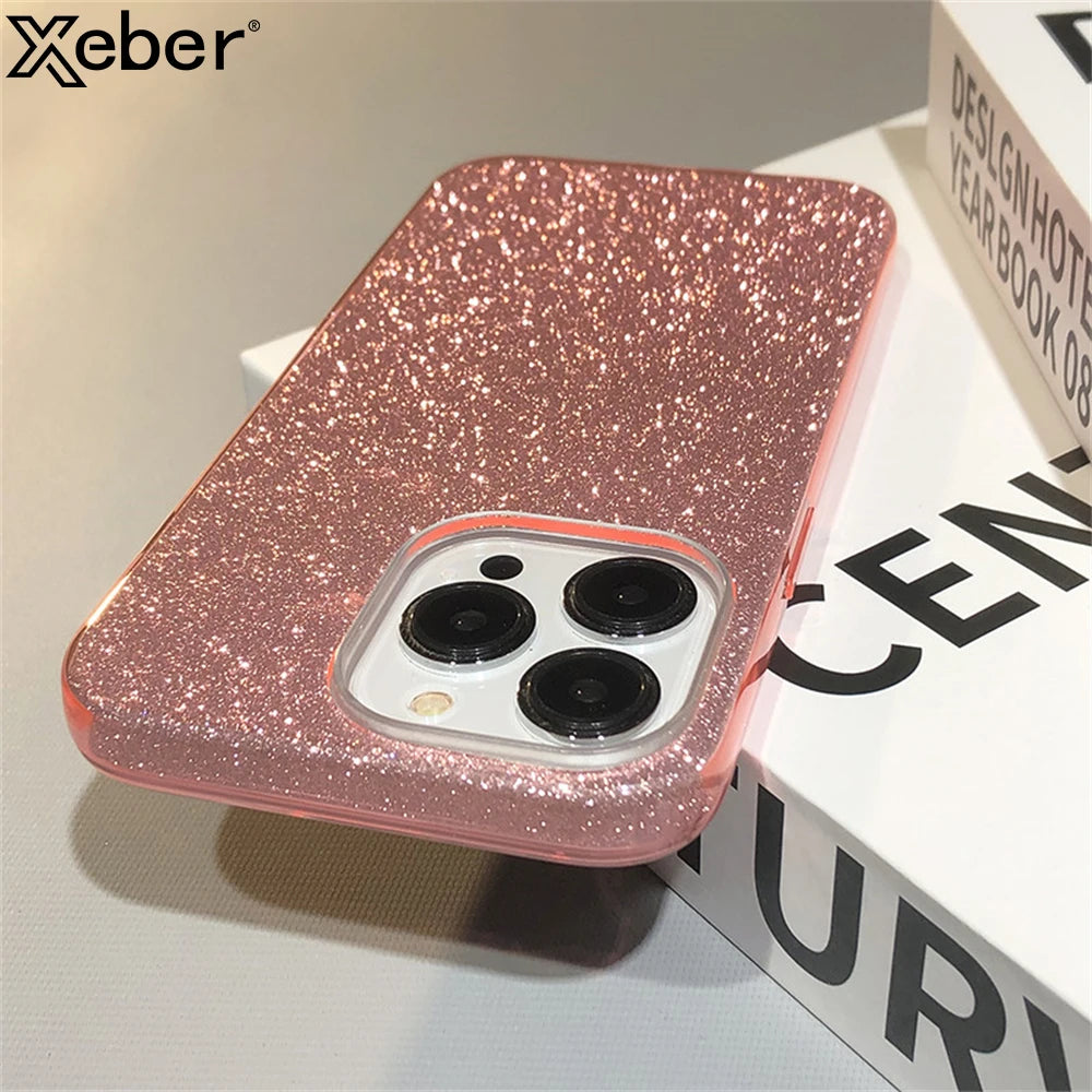 Glitter Bling Gradient Hard PC Thicken Phone Case New