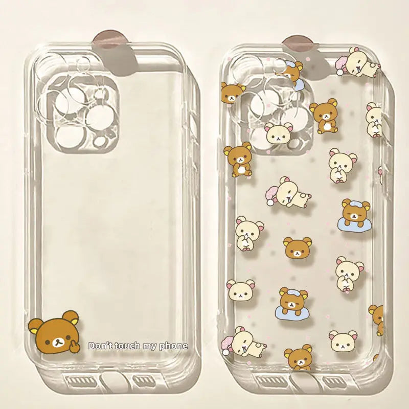 Full Screen Cute Teddy Bear Soft Phone Case