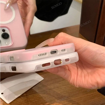 Fashion 2 IN 1 Matte Magnetic Candy Color Phone Case New