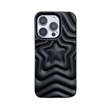 Fashion 3D Stars Wave Pattern Soft Silicone Phone Case