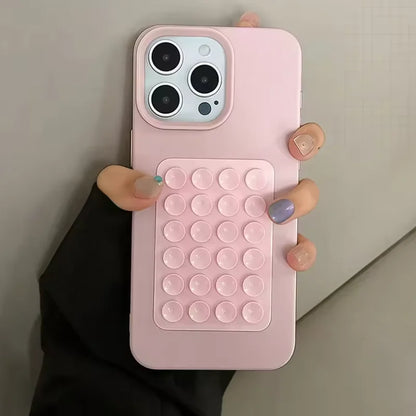 Luxury 3D Suction Cup Airbag Litchi Pattern Phone Case