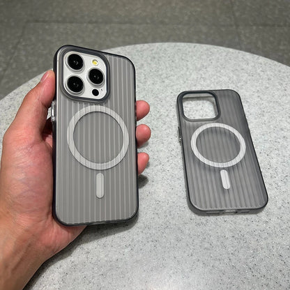 Magnetic Wireless Charge Corrugated Pattern Phone Case
