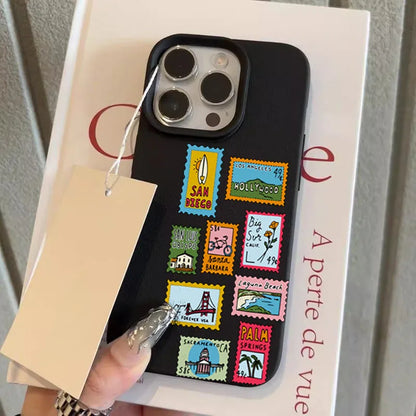 Vibrant Retro Stamp Lichee Design Phone Case New