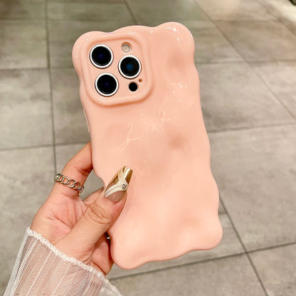 Ins 3D Clouds Waves Dopamine Color TPU Phone Case